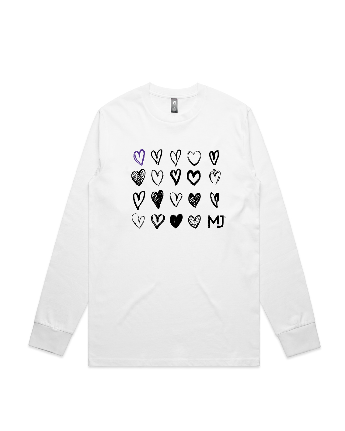 MJ's Hearts Long Sleeve Tee