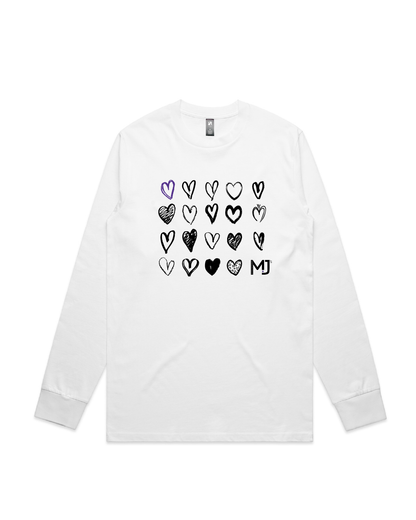 MJ's Hearts Long Sleeve Tee