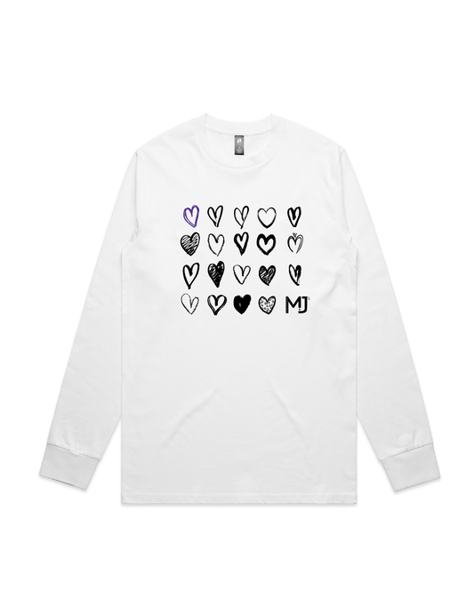 MJ's Hearts Long Sleeve Tee