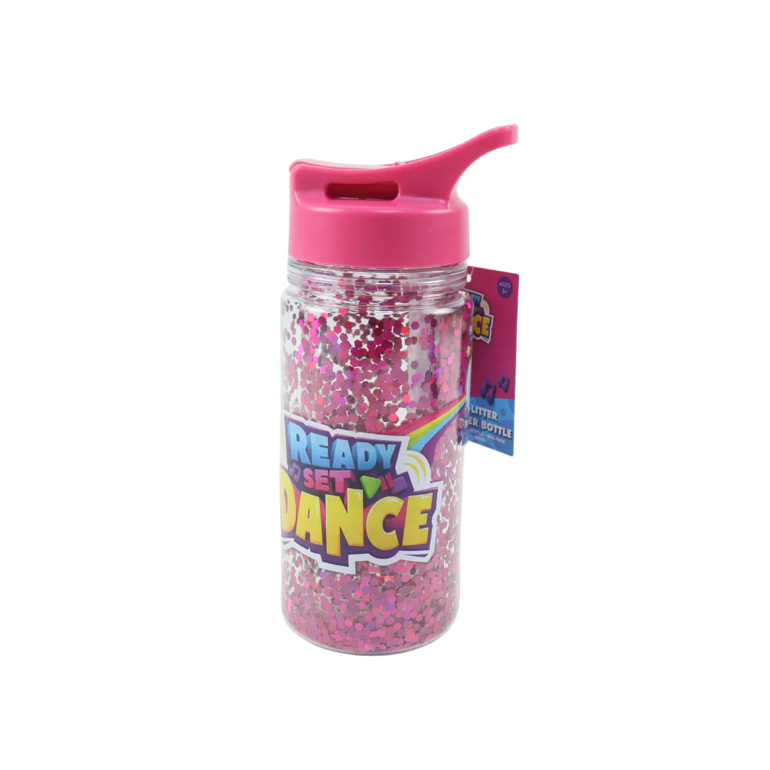 Ready Set Dance Pink Glitter Drink Bottle